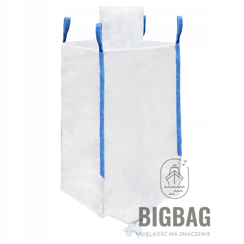 Nowy WOREK BIG BAG 1000KG Z LEJEM WSYPOW i WYSYPOWYM 100X100X147cm(+/-3cm)