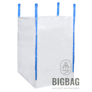 Nowy Big Bag 90x90x90 cm worek  tonowy 1000 kg, otwarty