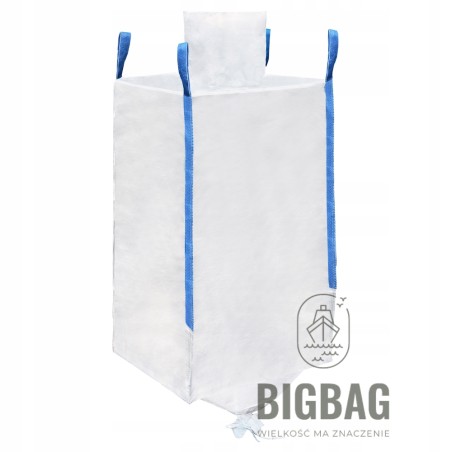 Nowy WOREK BIG BAG 1000KG Z LEJEM WSYPOW i WYSYPOWYM 100X100X157cm(+/- 3cm)