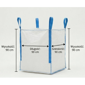Zestaw worków BIG BAG 50 szt. 90x90x90 czterouchwytowe dno płaskie